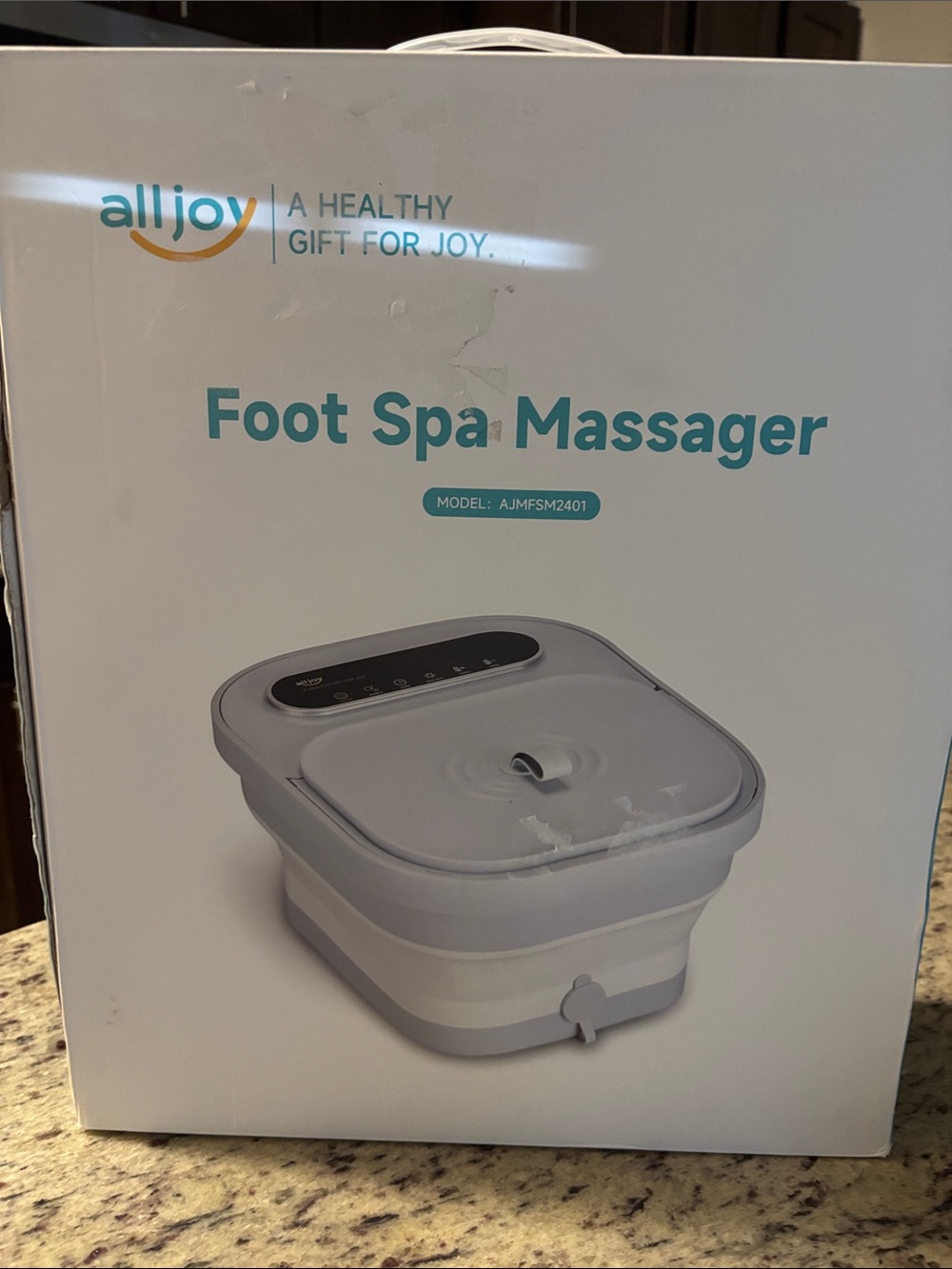 ALLOY Foot Spa Massager in Light Gray - Relaxing Home Foot Bath